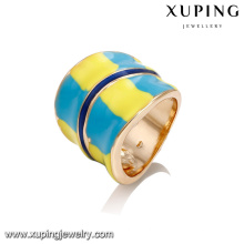 14376 Wholesale high quality fine ladies jewelry colorful paint surface wide finger ring